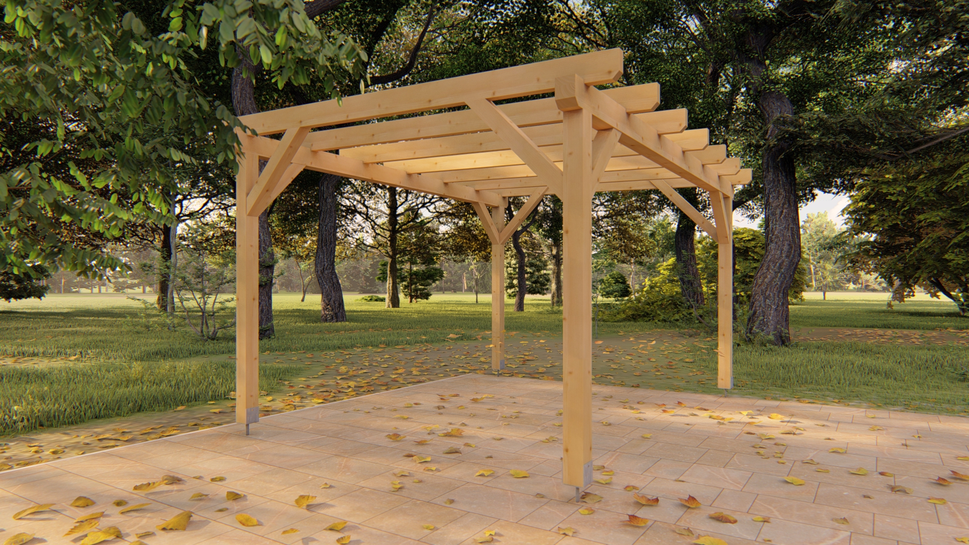 Pergola bez strrechy