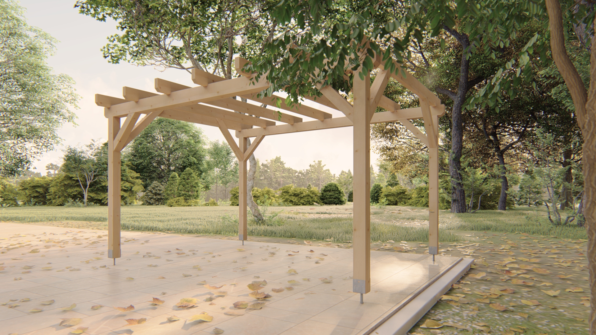 2a) Pergola bez střechy_2