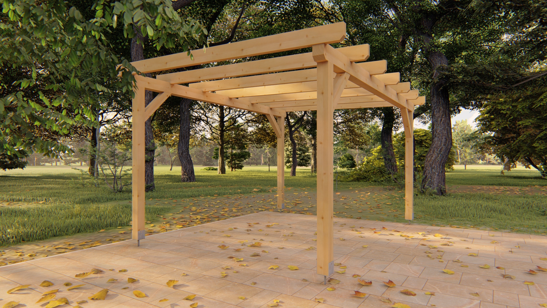 3Pergola se strechou